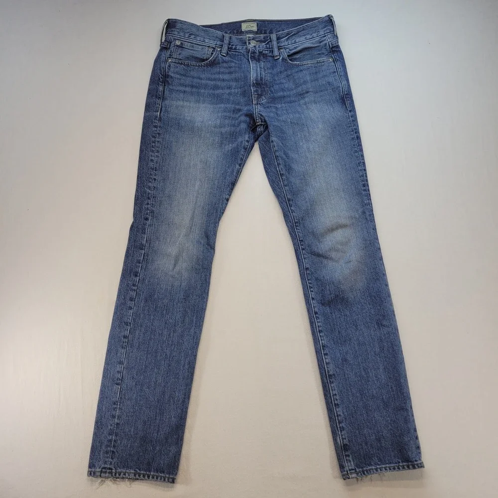 J.Crew 484 Slim Fit Jeans Mens 31x32 Blue Medium Wash Tapered Leg 100% Cotton